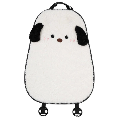 Waist support – Neck Pillow, Cute Car Cushion - rabbit-fur-puppy-cushion-with-white-backrest