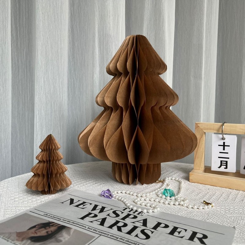 クロスボーダークリスマスツリー立体装飾品折りたたみハニカムボール折り紙クリスマス装飾ペンダントウィンドウデスクトップテーブル|undefined
