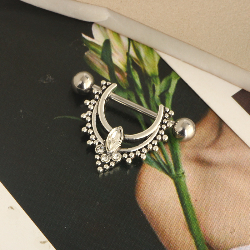 Pointed titanium steel lip stud product view