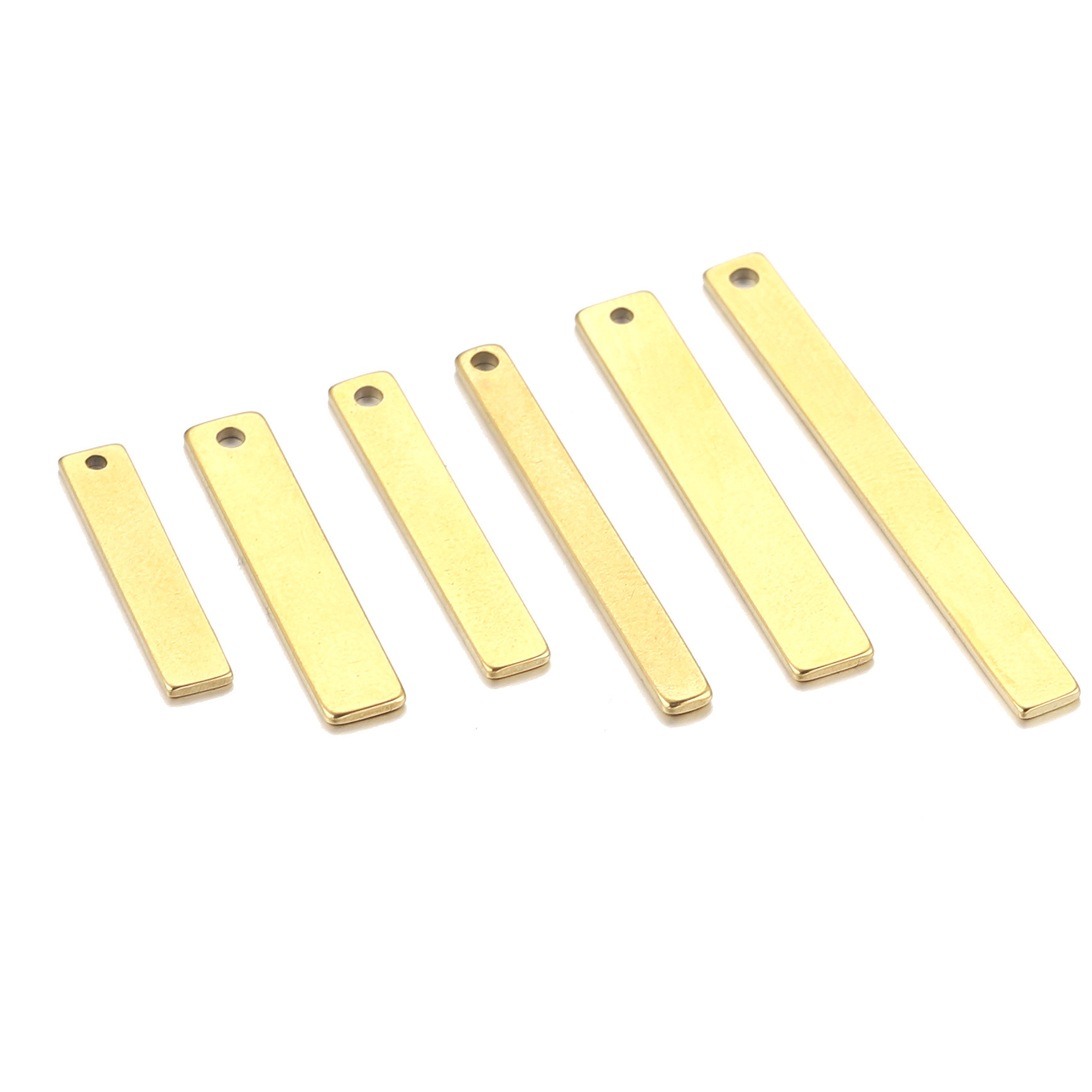 Acero inoxidable transfronterizo largo colgante etiqueta DIY accesorios de la joyería hecha a mano en blanco etiqueta pequeña etiqueta grabada