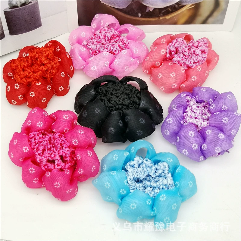 Креативные конфеты сетка для волос набор инструмент для волос шаровая Головка цветок пучок волос сетка для танцев представление цветок бутон головной убор женский