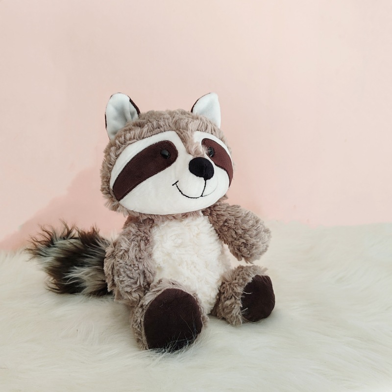 Mapache peluche lindo abrazo oso muñeca niña cama almohada para dormir super lindo gran cola animal transfronterizo