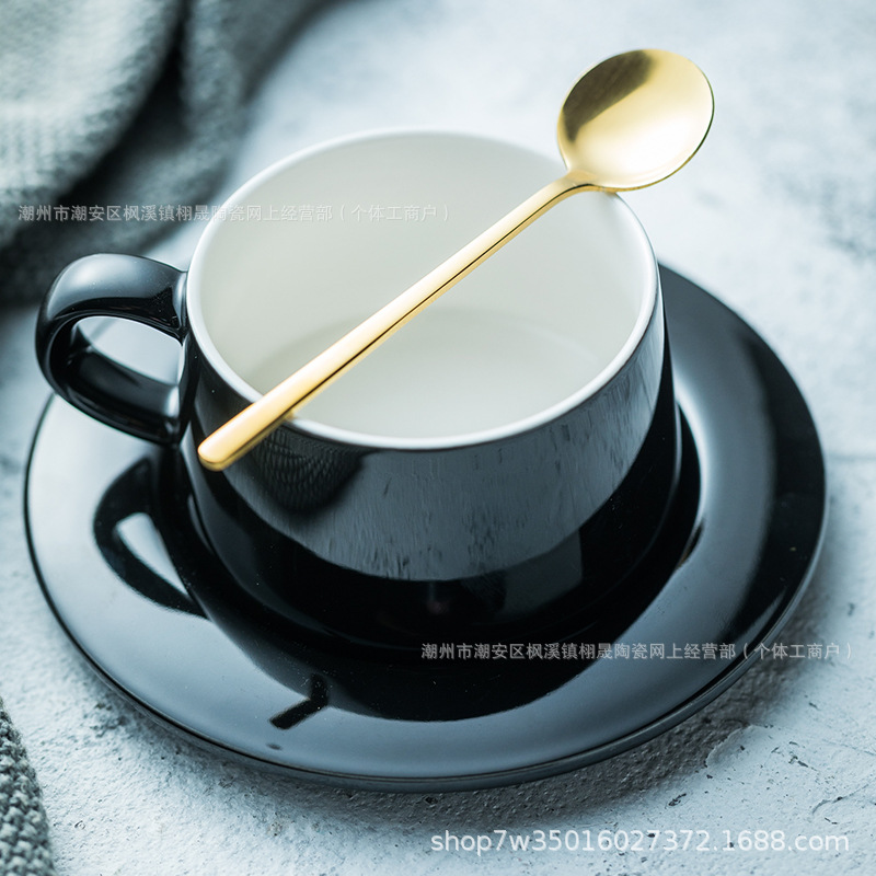 Tazas de café nórdicas, platos de té de la tarde, tazas de café cerámicas, tazas de latte, tazas de té negro, tazas de agua de oficina