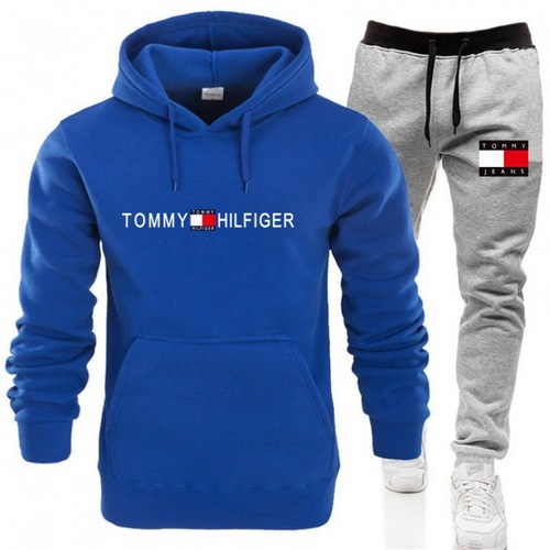 New Spring and Autumn Season Casual Men's Hooded Sweatshirt Set, Overseas and European Popular Casual Trendy Men's Sweatshirt Set