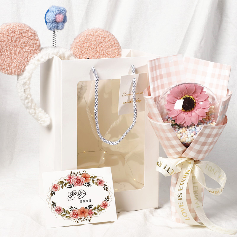 高配款【粉色向日葵】+米奇发箍_副本