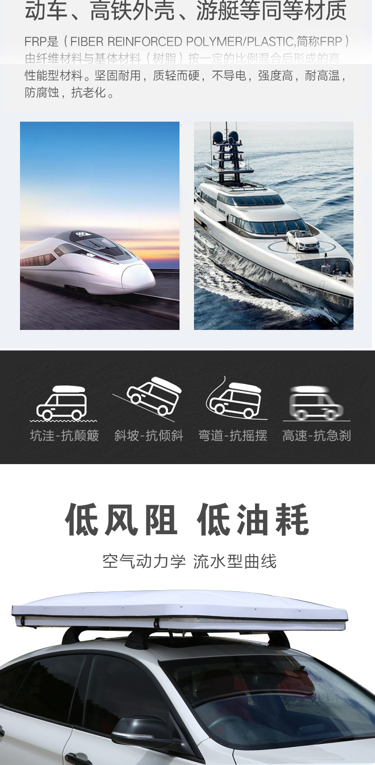 Car roof tent, outdoor hard-top, factory direct, foldable, suitable for camping, self-driving tours, ABS camping tent