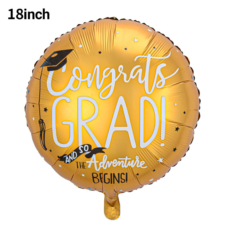 Fiesta de graduación transfronteriza decoración de globos temporada de graduación diseño sombrero de doctorado película de aluminio de dibujos animados globo celebración de graduación traje image 45