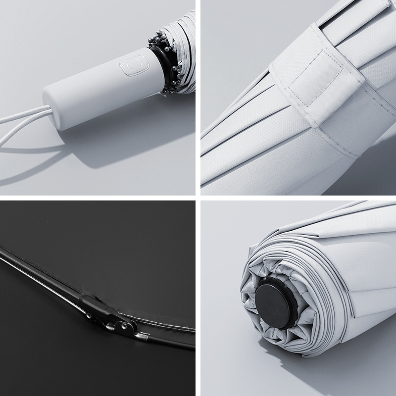 Paraguas automático plegable – paraguas de viaje, moda simple, uso para sol y lluvia, personalizable con logo