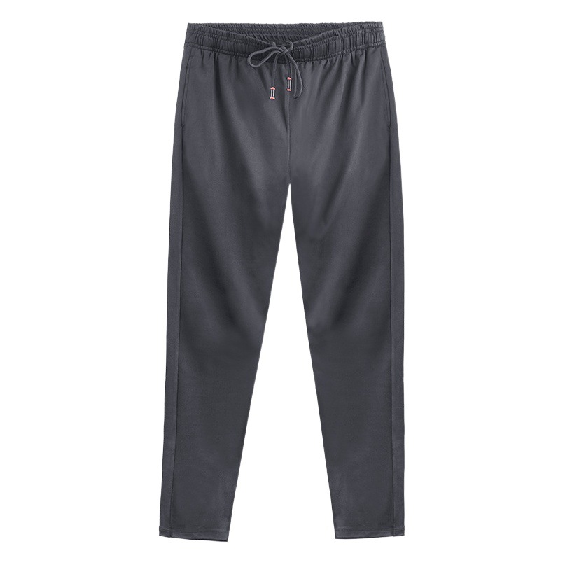 Pantalones deportivos de pierna recta para hombre, de otoño e invierno, de alta elasticidad, de secado rápido, para fitness, yoga, correr, pantalones casuales con cordón y bolsillos dobles.