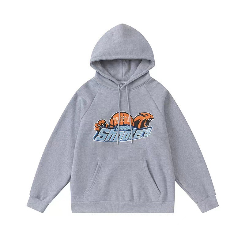 外贸Trapstar经典款彩虹渐变字母印花设计感宽松休闲百搭连帽卫衣|undefined
