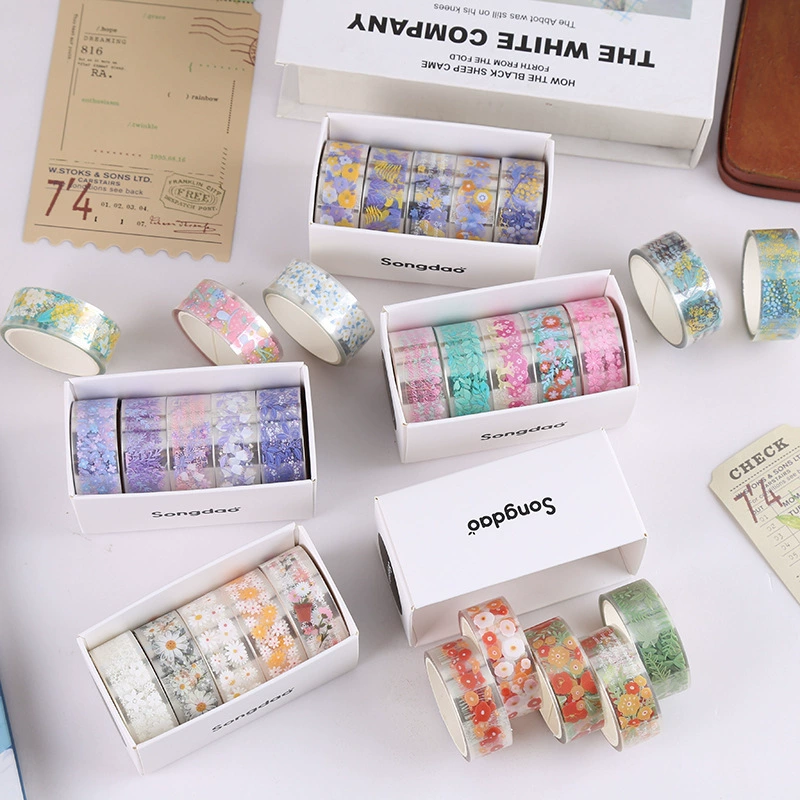 COCO2 Цветочный язык серии ПЭТ лента набор 5 Вовлечение в трансграничные продукты свежий стиль