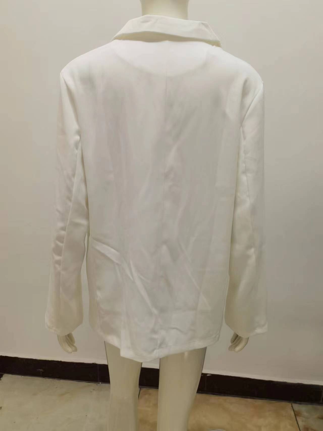 420g Weight Blazer Outerwear Type Long Sleeve Sleeve Length Single Breasted Placket Type Polyester Fabric Type Blazer Tops Type 1 Piece Quantity Business, Cocktail Party Occasion Turndown Neckline Slim Fit Type Solid Color Pattern Spring, Autumn Season Women's Gender Pocket Design Elegant, Formal Style Women's Blazer Long Sleeve Blazers Pocket Elegant Formal Solid Color 5