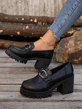 W 33377 Thick Platform Buckle Heels ��׿۴�ŮЬ ŷ���羳