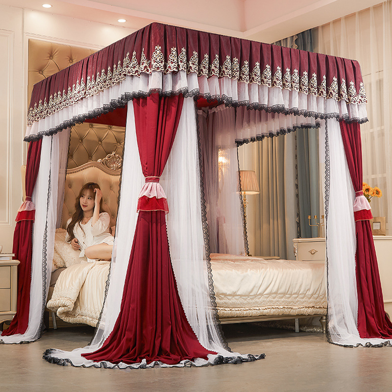 Double-layer metal curtain, mosquito net, bedspread