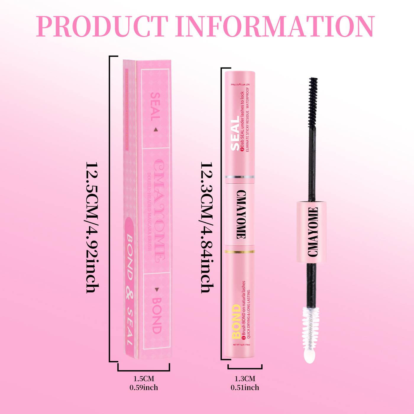 Pegamento de doble cabeza autoinjertado de pestañas postizas segmentadas de bricolaje transfronterizo