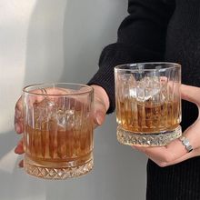 威士忌玻璃杯感水晶玻璃洋酒威士忌酒杯套透明杯子咖啡杯家用批发