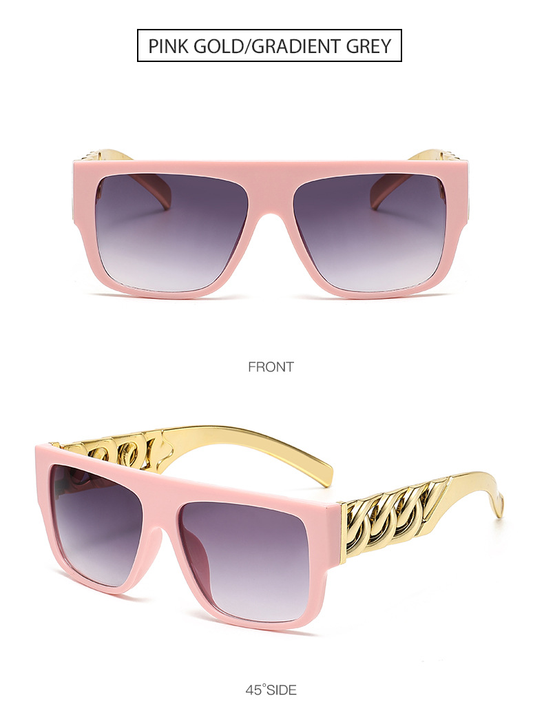 60g Weight Full Frame Glasses Structure Sunglasses Classification Ac, UV400 Protection Lens Material Square Glasses Style Party, Street Occasion Geometric Pattern Unisex Gender IG Style, Punk Style Grey, Black Color IG Style Punk Geometric Ac UV400 Protection Square Full Frame Men's Sunglasses 11