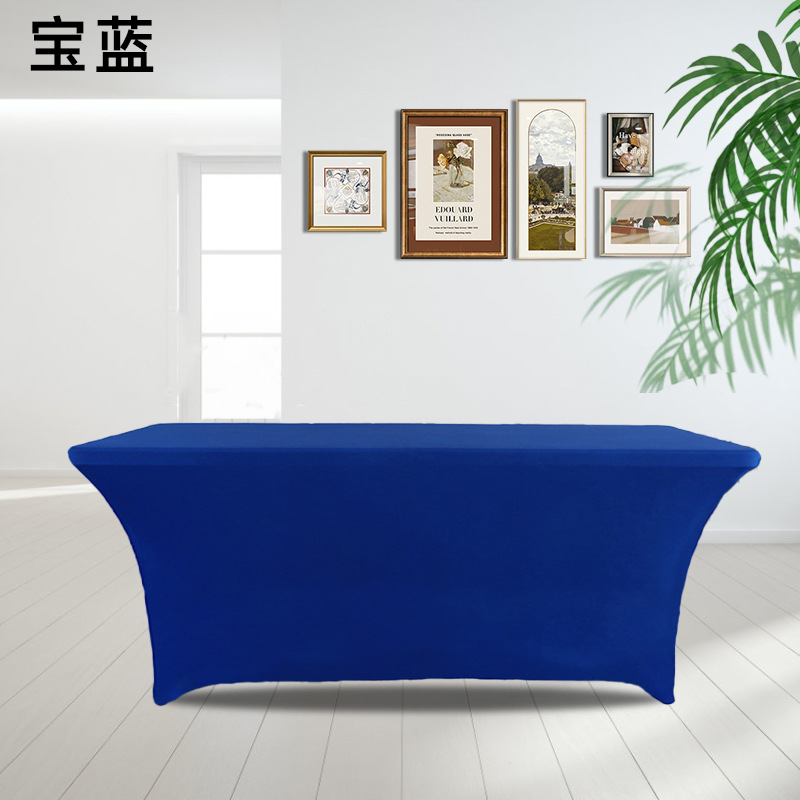 Factory spot milk silk all-inclusive elastic tablecloth hotel banquet exhibition hall decorative tablecloth table cover outdoor tablecloth - 8