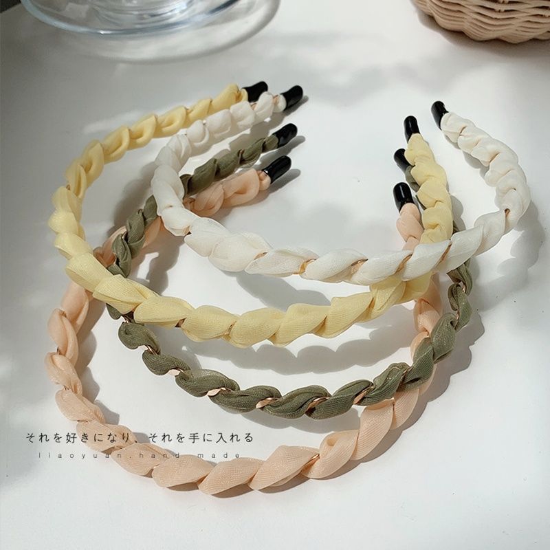 麻花细发箍女夏天出门外带头箍轻奢百搭ins气质压发发捆发卡网红