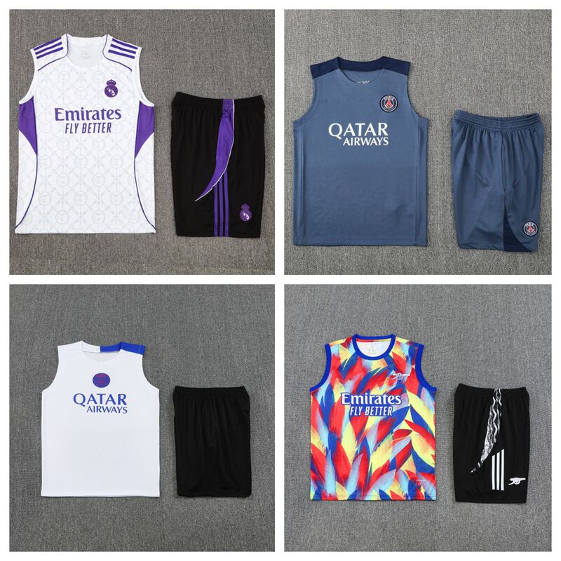 Batch 2526 Football Sports Outdoor Jersey Real Madrid Barcelona Chelsea Paris Arsenal Training Uniform Vest Suit