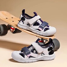 男童凉鞋包头2025夏季新款防滑软度真皮透气溯溪鞋魔术贴儿童鞋子