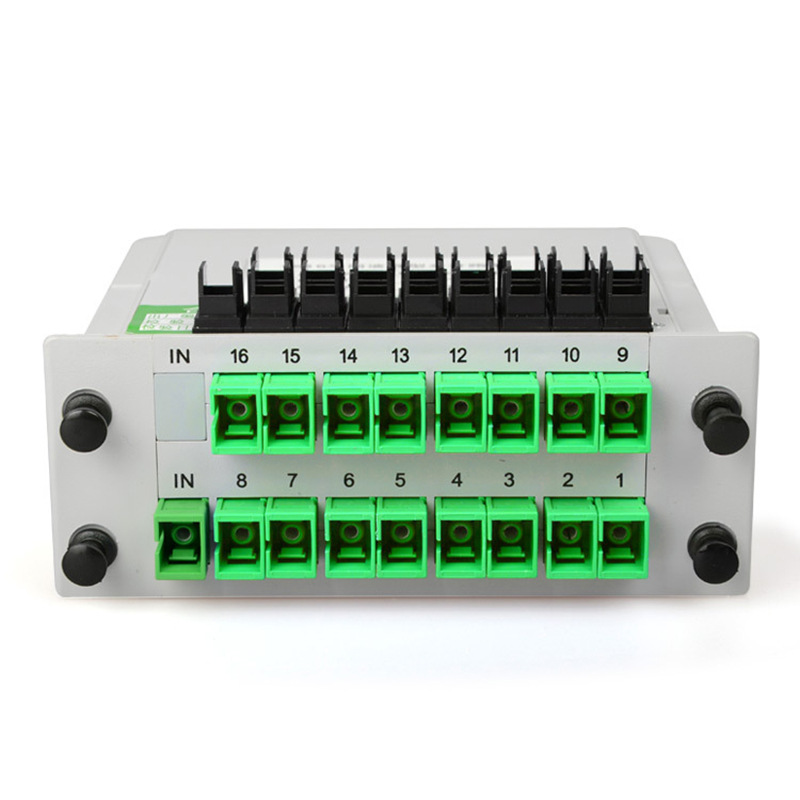 厂家批发 FTTH 光分路器电信级插片式分光器1分16SC/APC