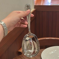 不锈钢长柄大头勺家用分餐勺分汤勺铲米铲面勺加大加深口公用勺子