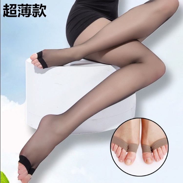露趾丝袜夏季超薄鱼嘴袜漏脚趾防勾丝连裤袜打底袜露指袜隐形塑形