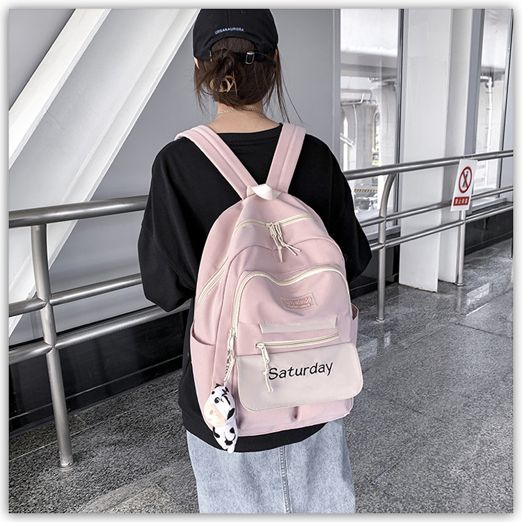 Schult Asche Weibliche Koreanische Version Von Schülern Mehrstöckigen Rucksack Mit Großer Kapazität display picture 40