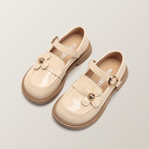 Children's Princess Shoes Leather Shoes Spring and Autumn Children's Single Shoes Soft Sole British Style Black Student Girl Loafers