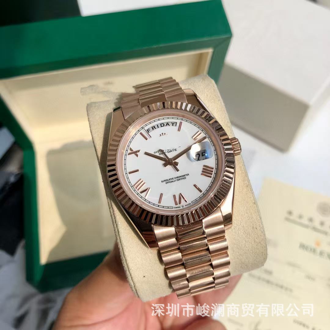 Comercio exterior transfronterizo negro DD diario de domingo mesa de juego verde reloj mecánico automático reloj de hombre reloj calendario doble