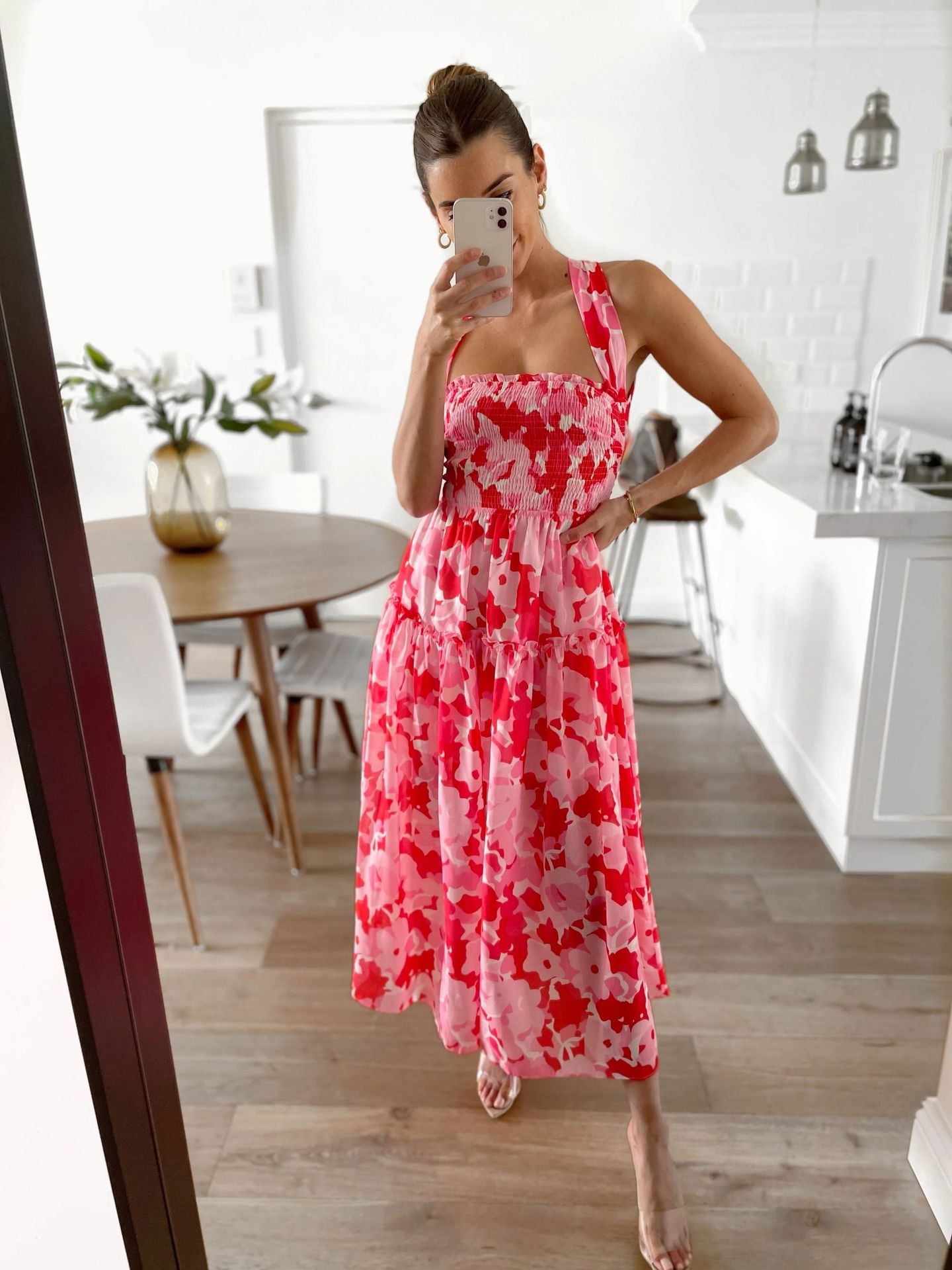 Spring Summer Pleated Strap Dress Casual Vacation Stringy Selvedge Dress