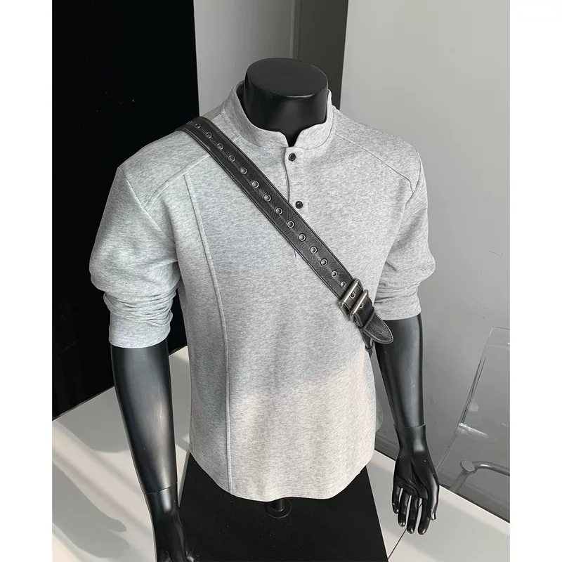 Warm long-sleeve, base sweatshirt, polo
