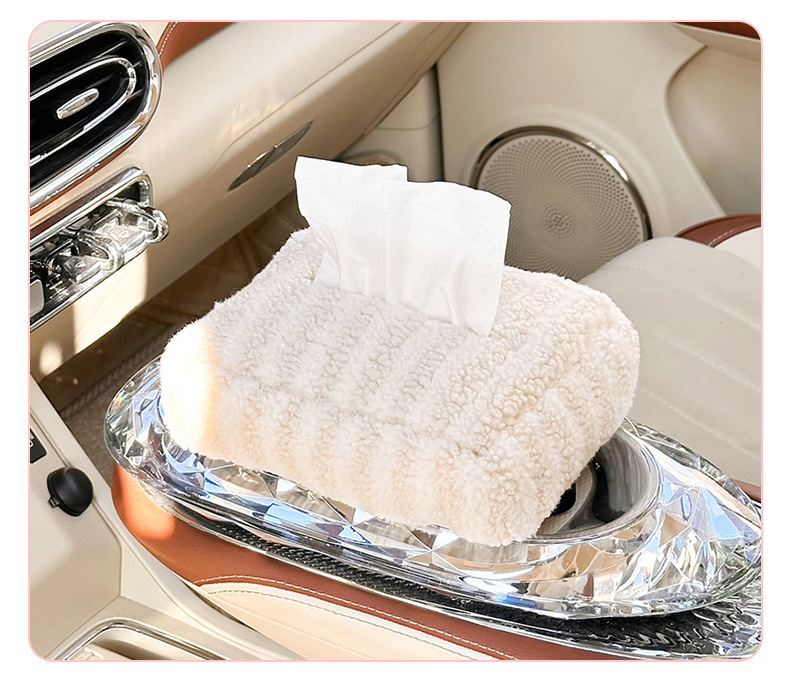 Lanyu Original Car Tissue Box Cute Car Tissue Hanging Bag Tissue Box Creative High-End Car Tissue Pack