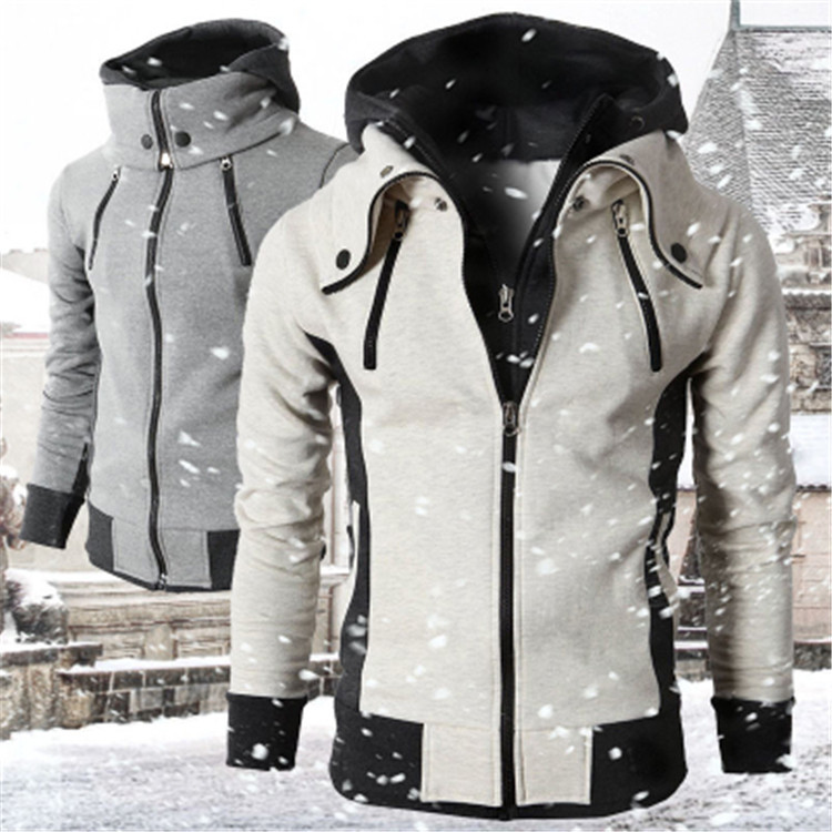 Herrenbekleidung Mode Outdoor-Sport Jugend Herren Kapuzenpullover Hose Herbst und Winter Freizeit Zweiteilige Jacke Jugendanzug_voghion.com