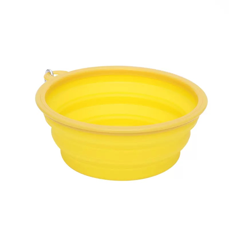 Tazón plegable al aire libre-amarillo