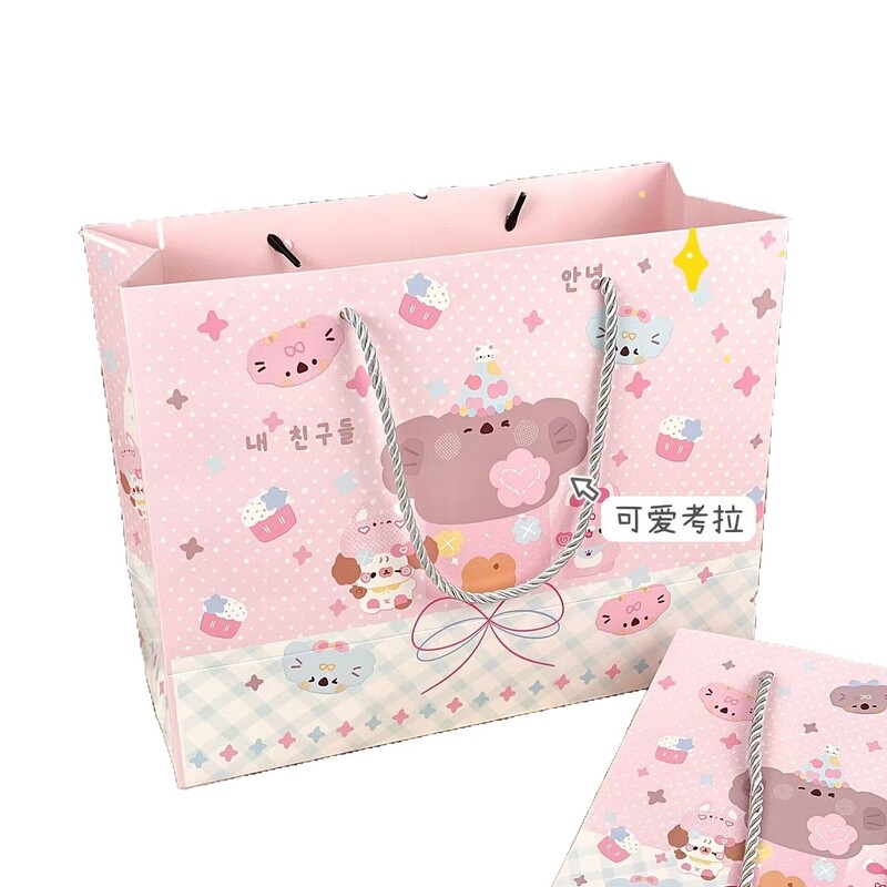漫画コアラパーティー記念品バッグ誕生日ギフト包装袋絶妙なインかわいいハンドバッグ大容量紙袋|undefined