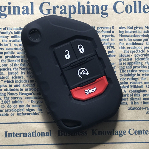 Applicable for Jeep Wrangler 2018 Folding Key Silicone Case 2018 Jeep JL Modified Key Cover