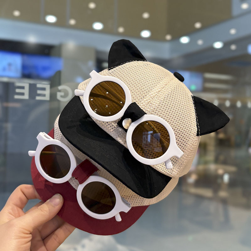 Gafas de sol para bebés, gorras de verano, gorras cortas para bebés, gorras para el sol al aire libre, gorras de béisbol para niños y niñas