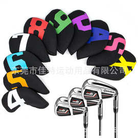 新款潜水料高尔夫铁杆套4-9PSAX10个装Golf Iron Head Cover通用