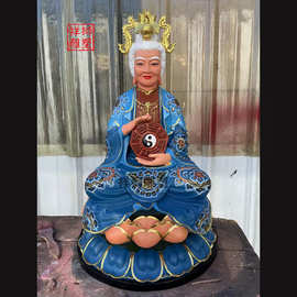 50高纯铜无声老母奶奶瑶池金母玄武贴金彩绘寺庙铜佛像雕塑摆件