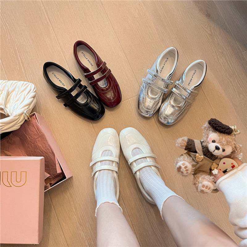 Chuanqi Women's Shoes~ Korean Women's Ballet Versatile Thick-Soled French Mary Jane Sports Shoes Casual Retro German Training Shoes