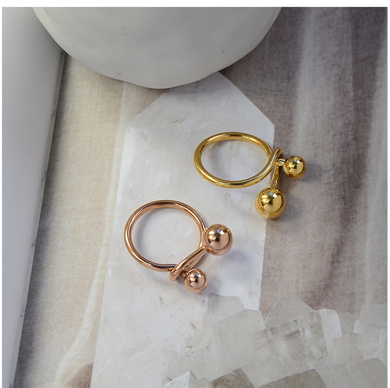 Daily Occasion 304 Stainless Steel Material Wholesale Jewelry Fashion Solid Color 304 Stainless Steel 18K Gold Plated Plating Rings
