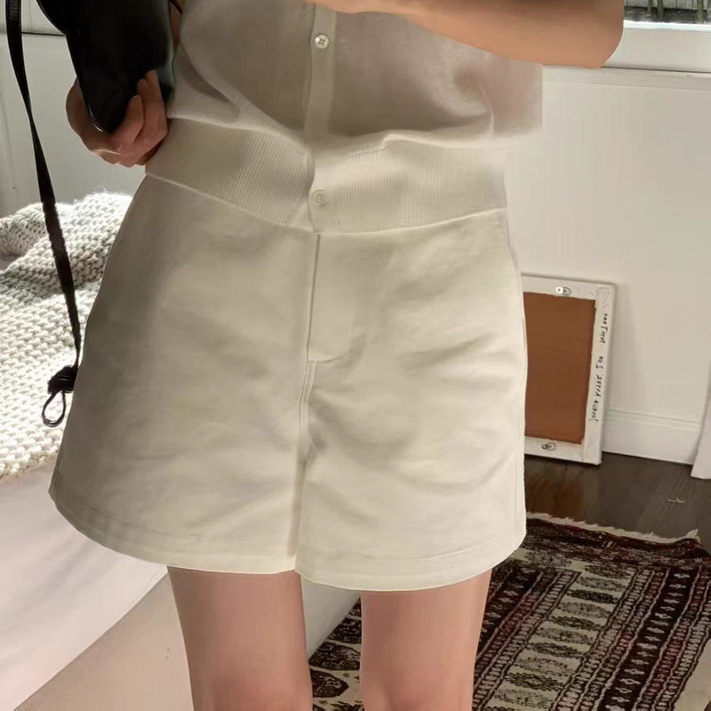 No Returns H2025 New Summer Style Korean Dongdaemun Ou*Ce Simple and Elegant Casual Slimming High-Waisted Shorts Hot Pants