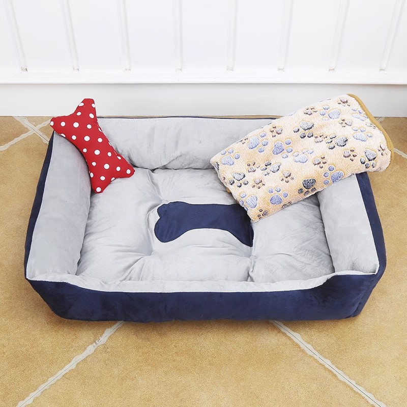 진한 파란색 + 담요 + 천 뼈