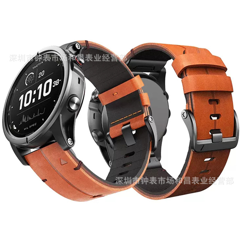 Suitable for Jiaming Garmin Fenix7X/6XPRO/935/3HR leather needle pattern quick release S62 MK1 strap