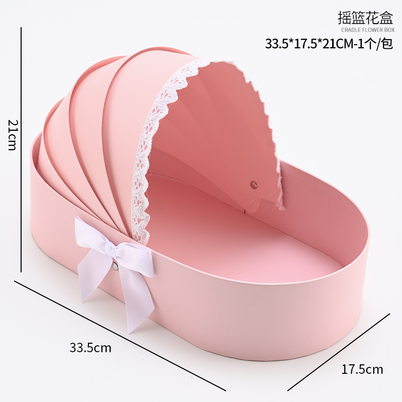 Caja de Flores para Recién Nacidos, Caja de Regalo para el Primer Cumpleaños, Cesta de Huevos para el Posparto, Recuerdo de Boda, Caja de Regalo Creativa