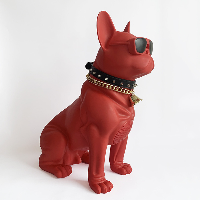Bulldog subwoofer todo el cuerpo sonido de perro adornos de automóvil cabeza de perro altavoz bluetooth novio explosión de cumpleaños