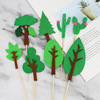 Baked cake decorative forest series felt small tree cake 插 Birthday scene scenery tree tree accessories plug -in