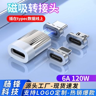 TypeC Magnetic adapter straight converter for Apple PD fast charging laptop data transmission